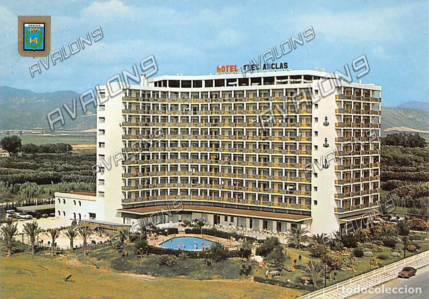 Postales: Hotel Tres Anclas de Gand&iacute;a (Valencia) - Escrita - A&ntilde;os 70