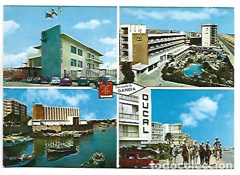 Postales: CLUB NAUTICO - HOTEL BAYREN - PUERTO - ZONA RESIDENCIAL.- GANDIA