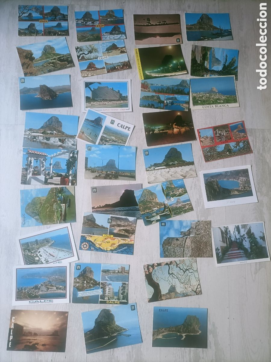 Postales: Lote de 33 postales de Calpe. Alicante