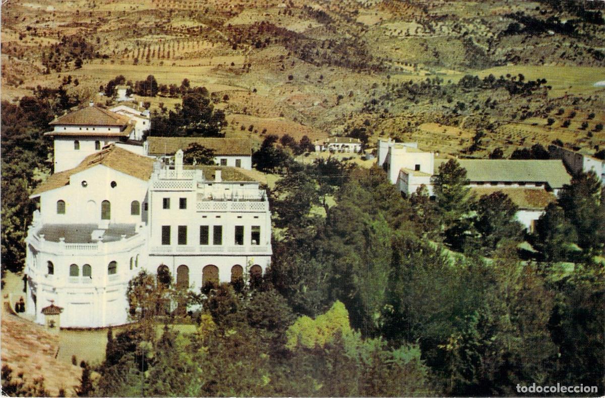 Postales: Postal de los Hervideros de Cofrentes, vista panor&aacute;mica del hotel