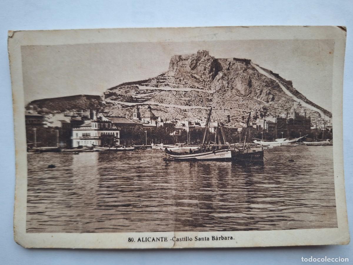 Postales: ANTIGUA POSTAL ALICANTE CASTILLO SANTA BARBARA RV 2962