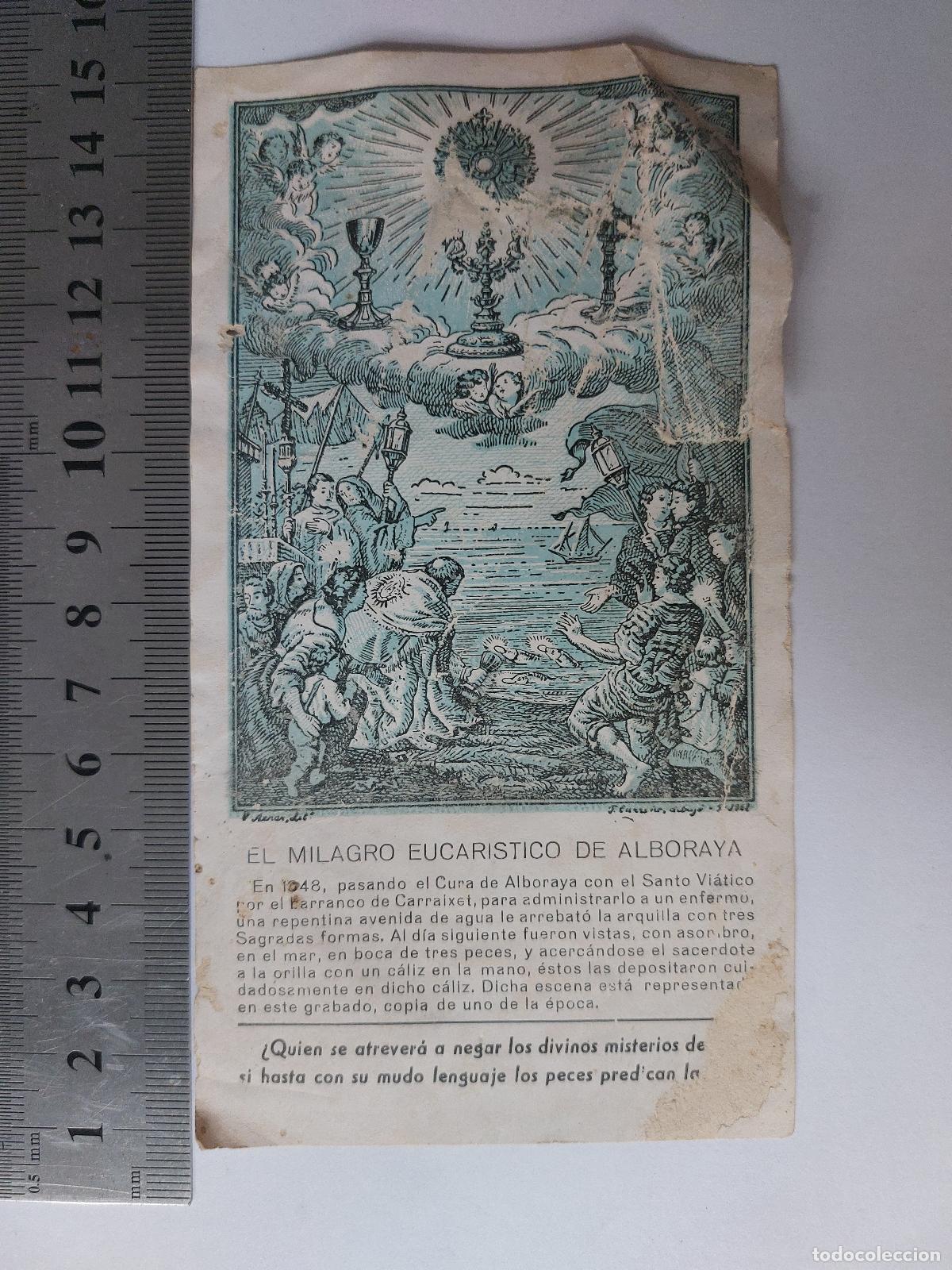 Postales: Estampa conmemorativa del Milagro Eucar&iacute;stico de Alboraya