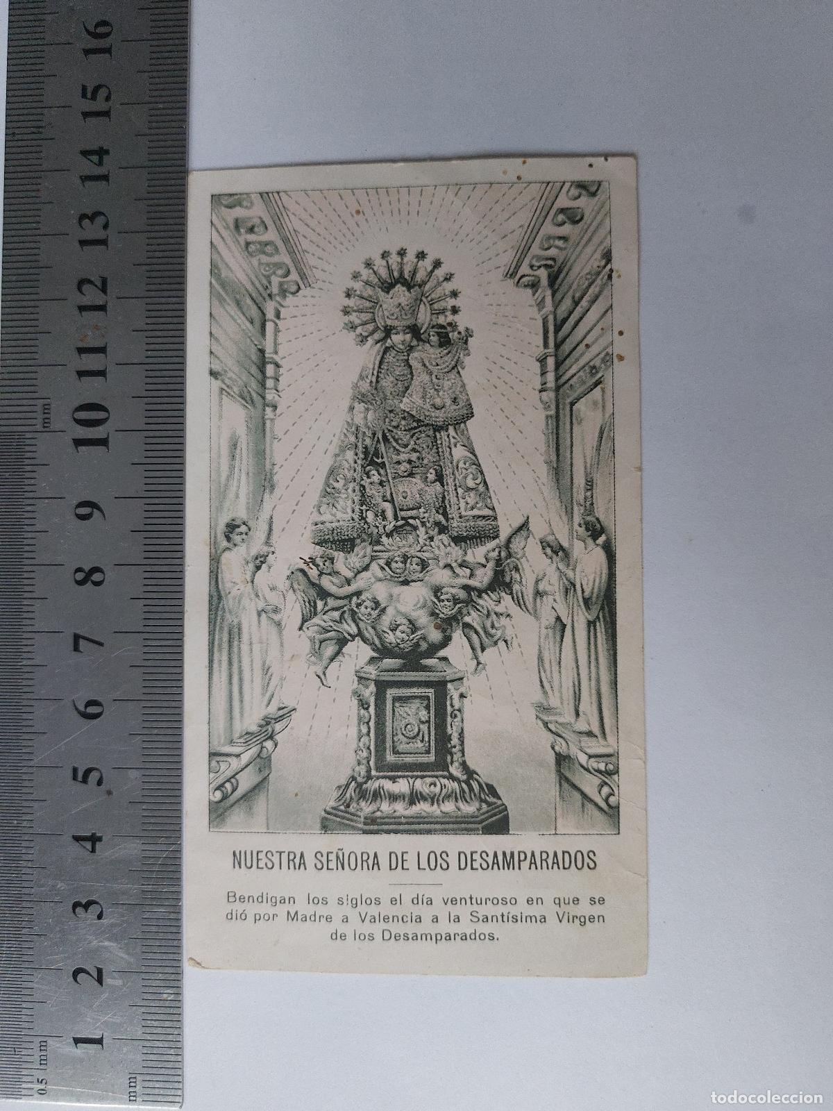 Postales: Estampa antigua de la Virgen de los Desamparados de Valencia