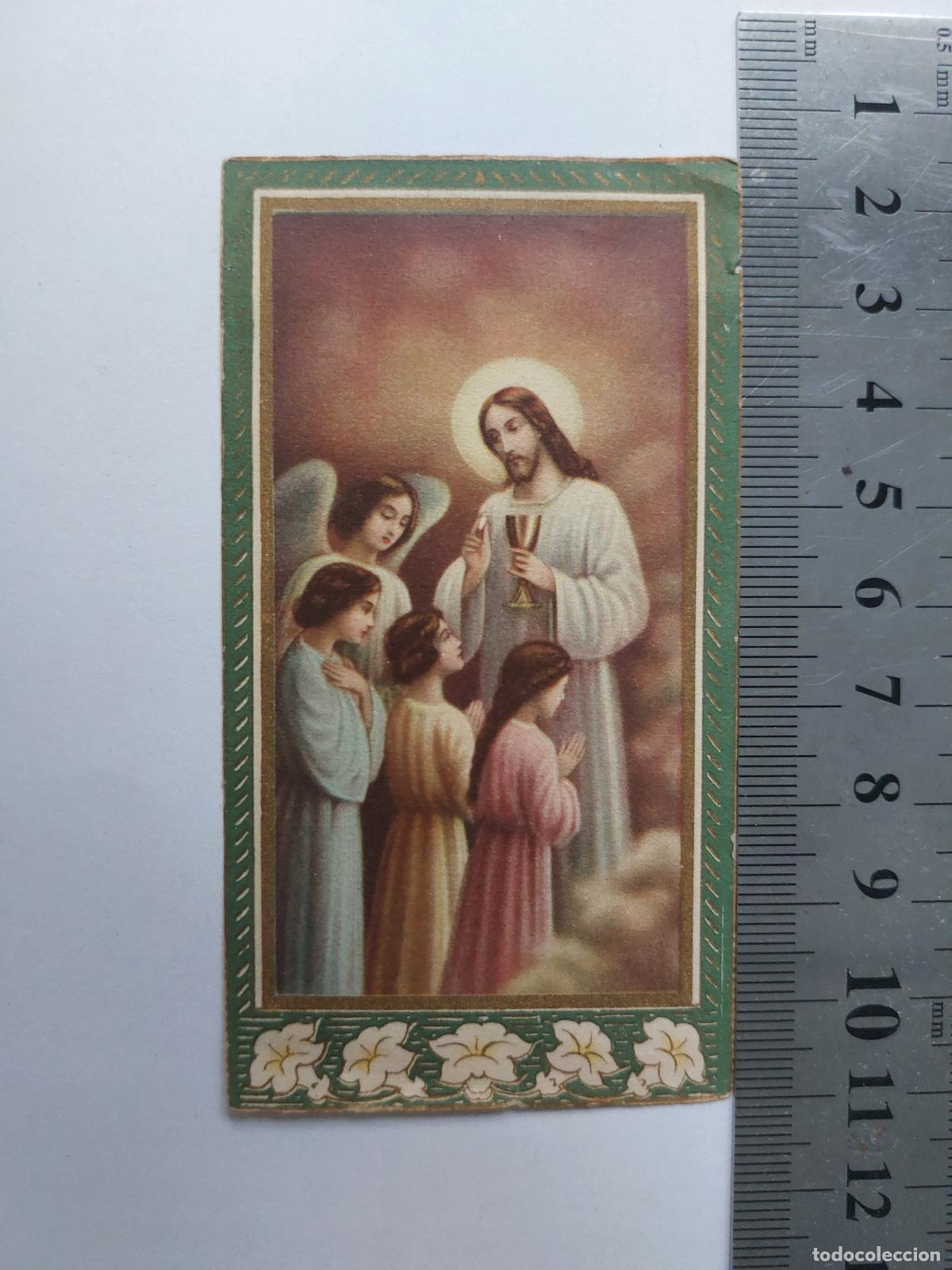 Postales: Estampa de recuerdo de primera comuni&oacute;n en Tabernes Blanques