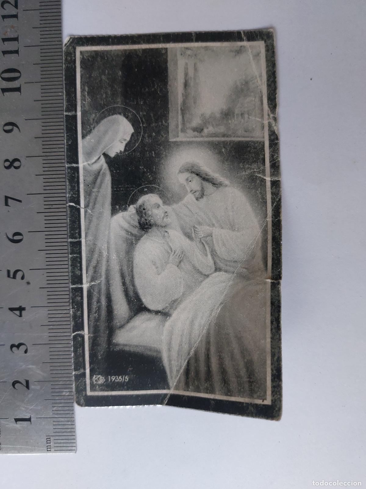 Postales: Estampa de recordatorio f&uacute;nebre de Vicente Solaz Sierra