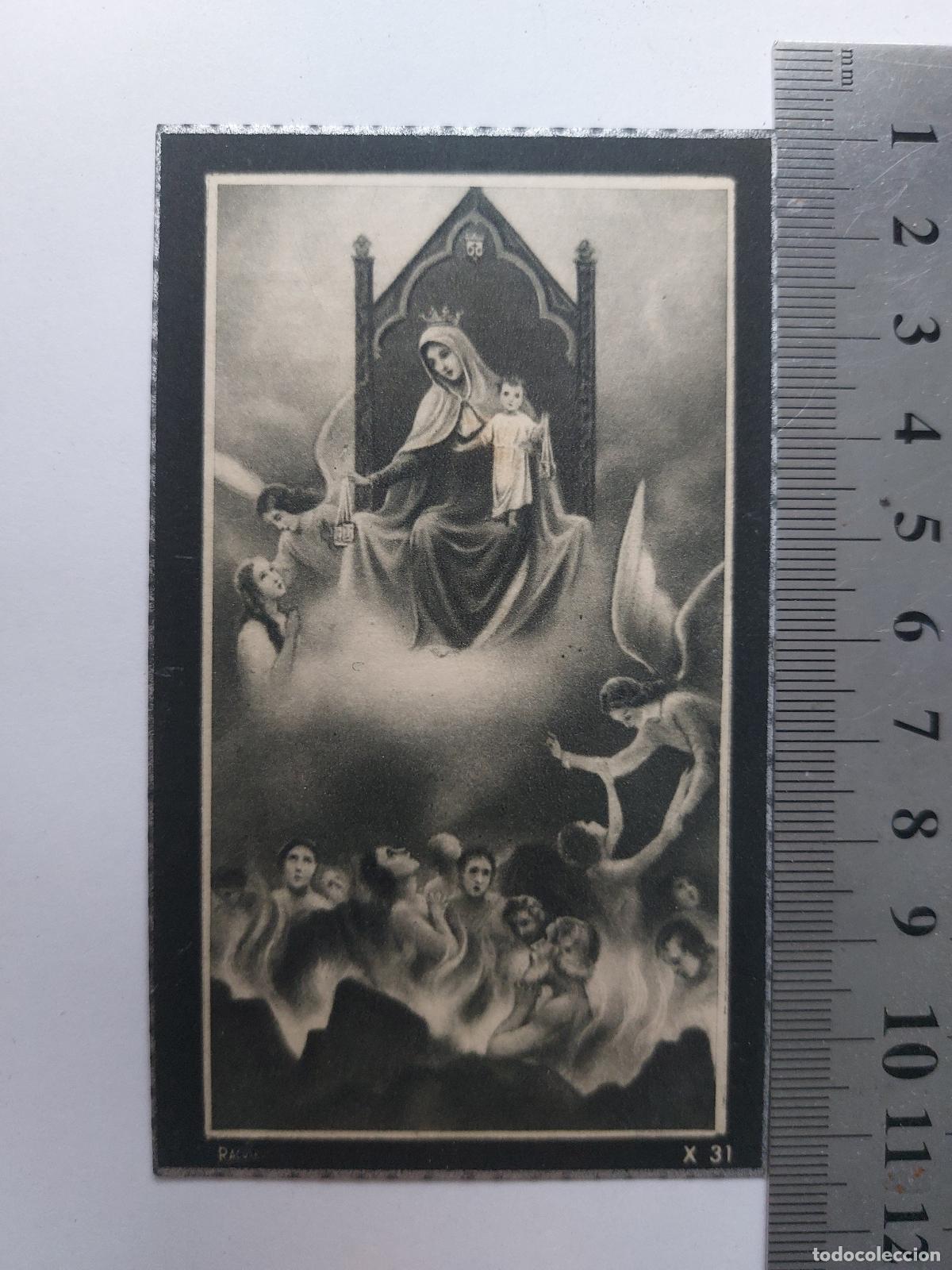 Postales: Estampa con recordatorio funerario de Rafael Bellver Orts