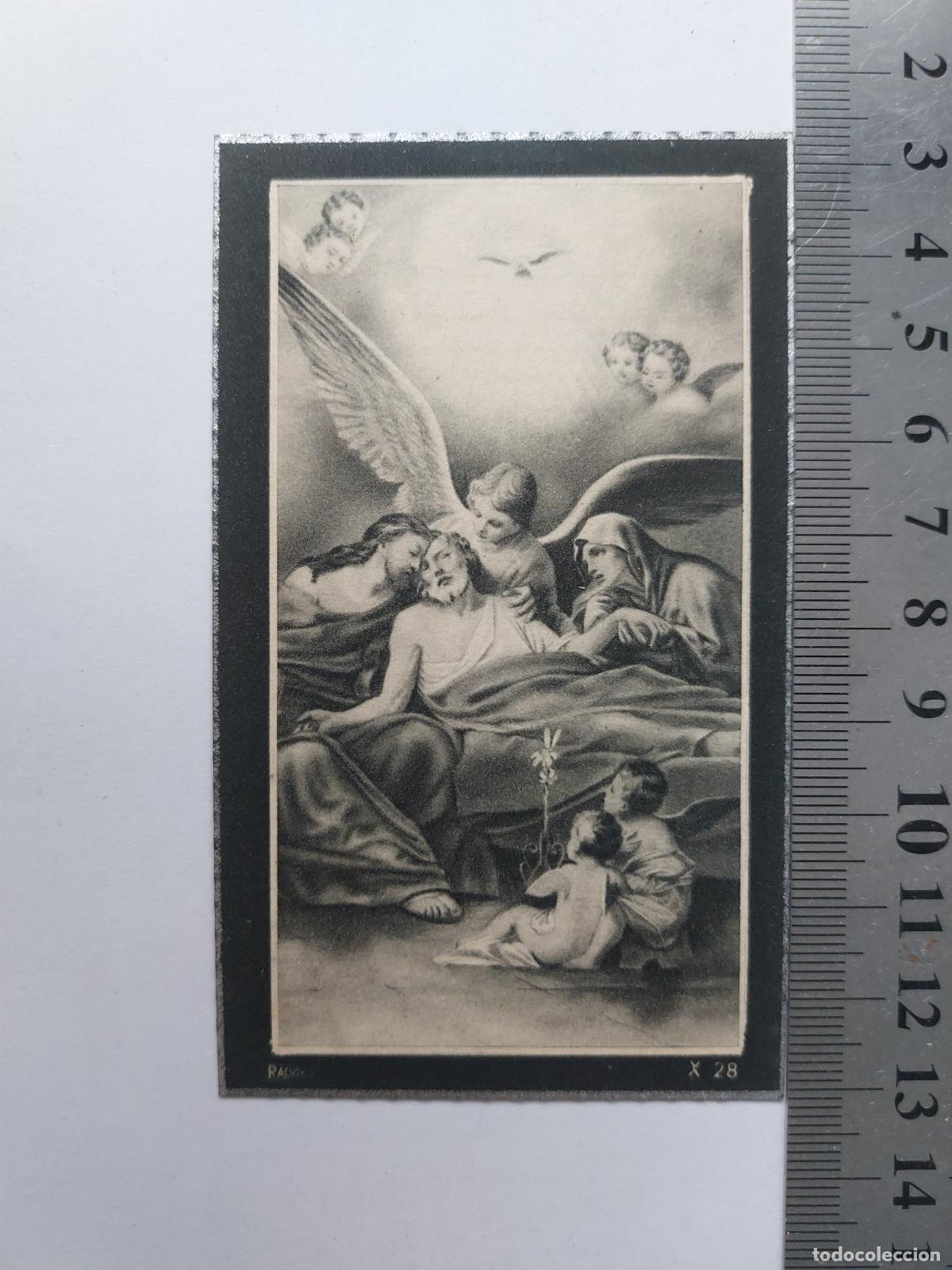 Postales: Estampa de recordatorio f&uacute;nebre de Rafael Bellver Orts
