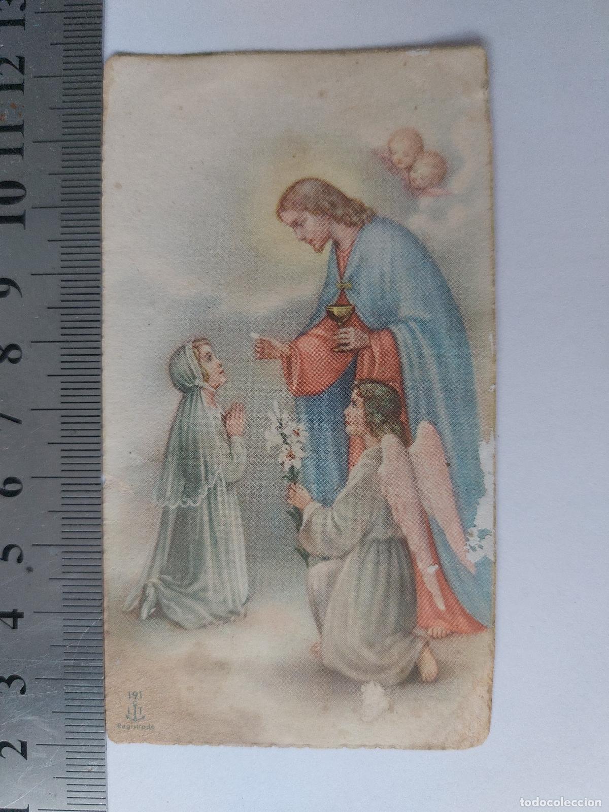 Postales: Estampa de recordatorio de Primera Comuni&oacute;n en Carpesa
