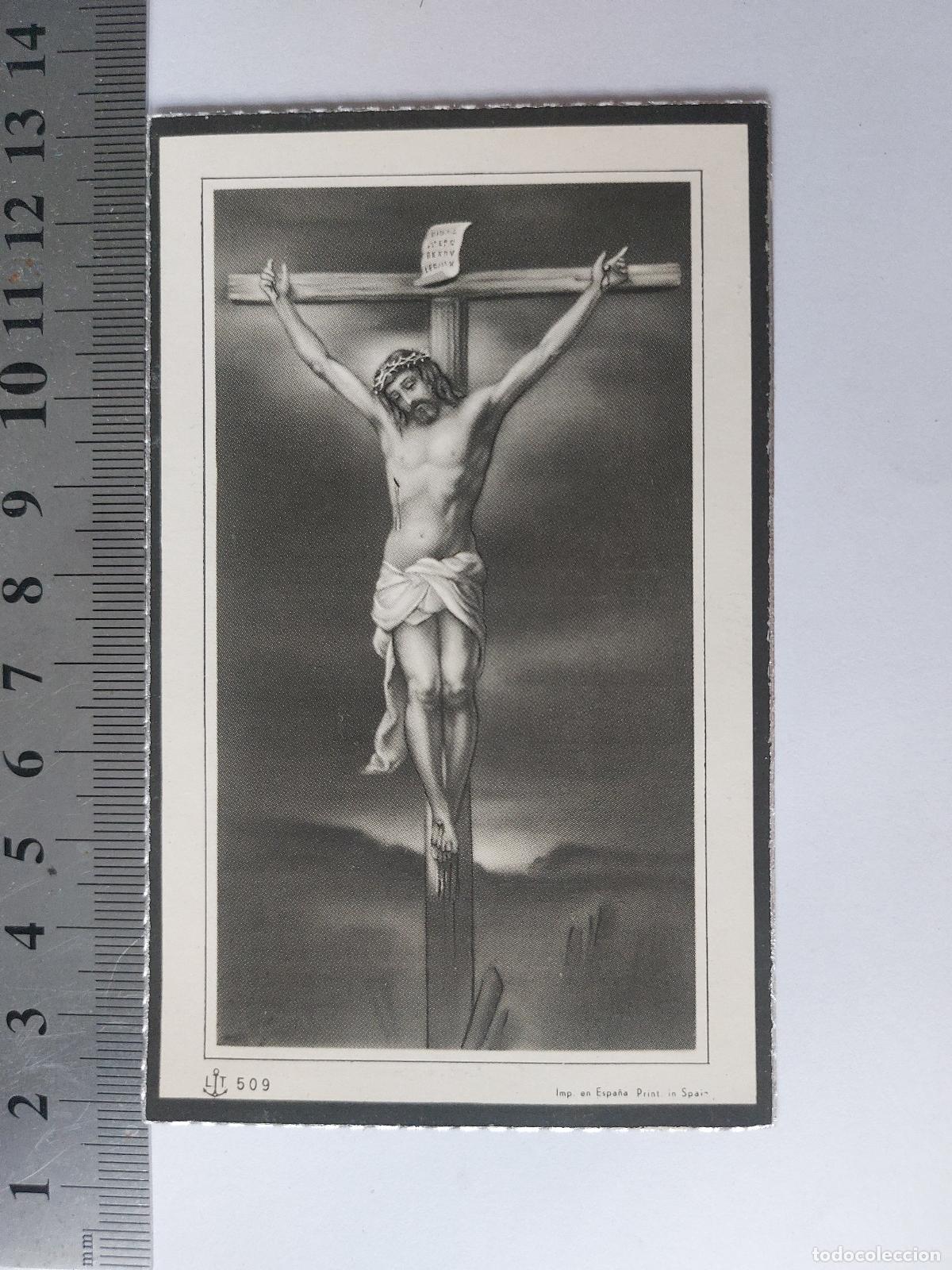 Postales: Estampa recordatorio funeral Teresa Chulia Hurtado Carp&eacute;sa