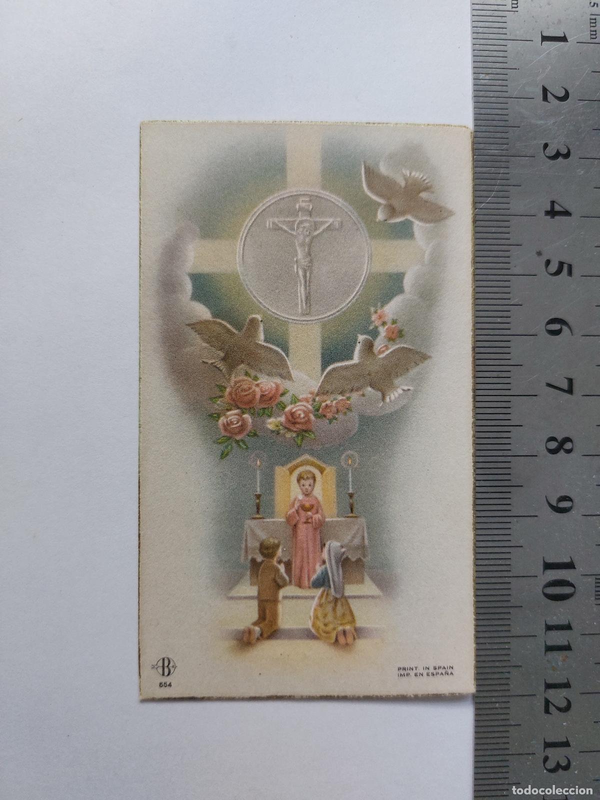 Postales: Estampa de Recuerdo de Primera Comuni&oacute;n en Tabernes Blanques