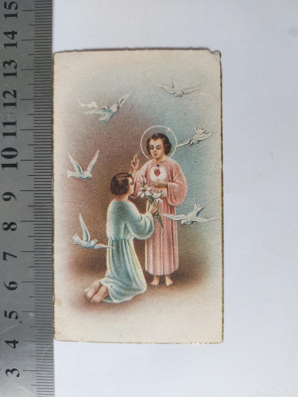 Postales: Estampa de recuerdo de Primera Comuni&oacute;n en Tabernes Blanques