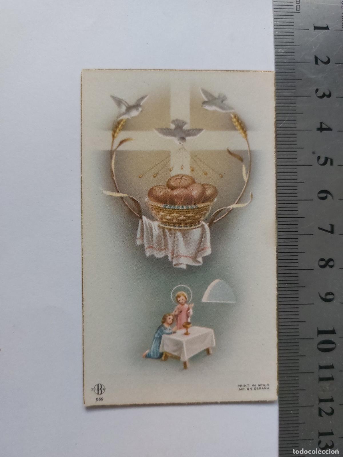 Postales: Estampa de Recuerdo de Primera Comuni&oacute;n en Tabernes Blanques