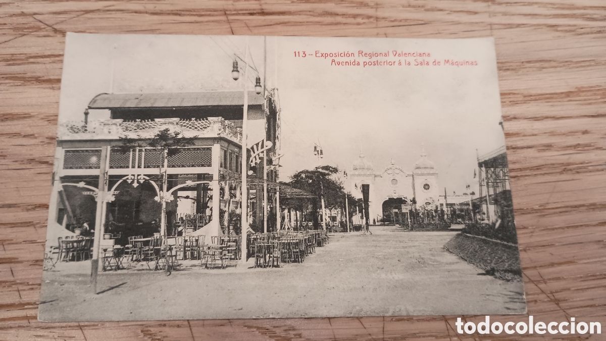 Postales: VALENCIA - EXPOSICI&Oacute;N REGIONAL VALENCIANA - AVENIDA POSTERIOR A LA SALA DE MAQUINAS - THOMAS