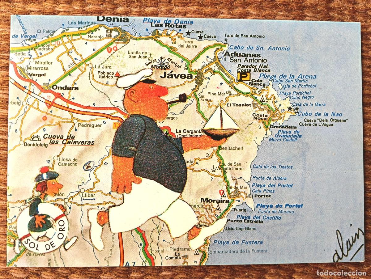 Postales: JAVEA - ALICANTE - SOL DE ORO - PLANO - MAPA - ED. HERMANOS GALIANA