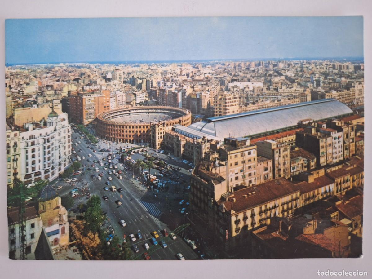 Postales: ANTIGUA POSTAL VALENCIA VISTA AEREA PLAZA TOROS POSTALES DURA RV 3003