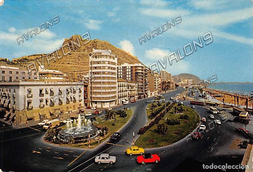 Postales: Plaza del Mar y Paseo de Gomis (Alicante) - Sin Circular - A&ntilde;os 60