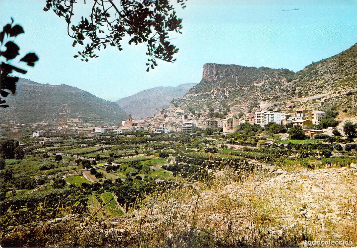 Postales: Postal de Sot de Chera, Valencia, vista panor&aacute;mica del pueblo y paisaje
