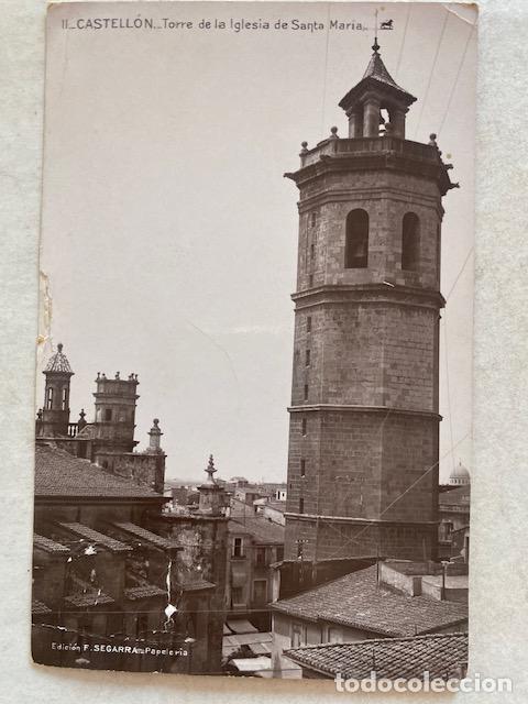 Postales: Castellon II. Torre de la Iglesia. Ed. F. Segarra, Papeleria. Escrita en dorso