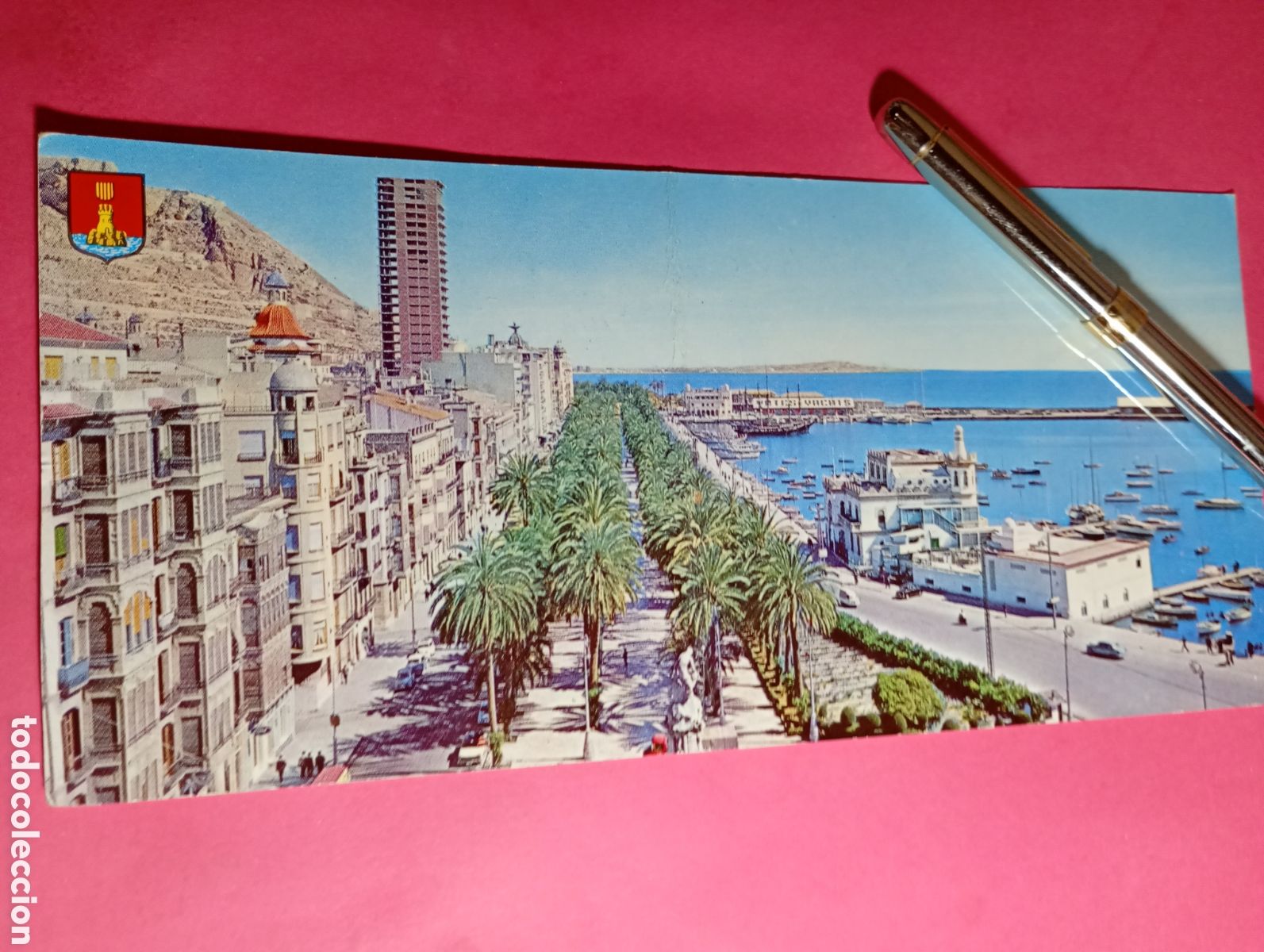 Postales: ALICANTE PASEO DEL PUERTO COLOR ESCRITA, DOBLE LONGITUD