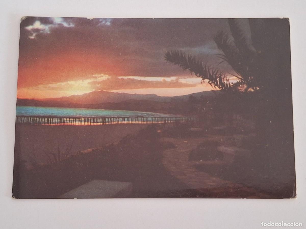 Postales: ANTIGUA POSTAL ALICANTE BENIDORM PUESTA DE SOL RV 3044