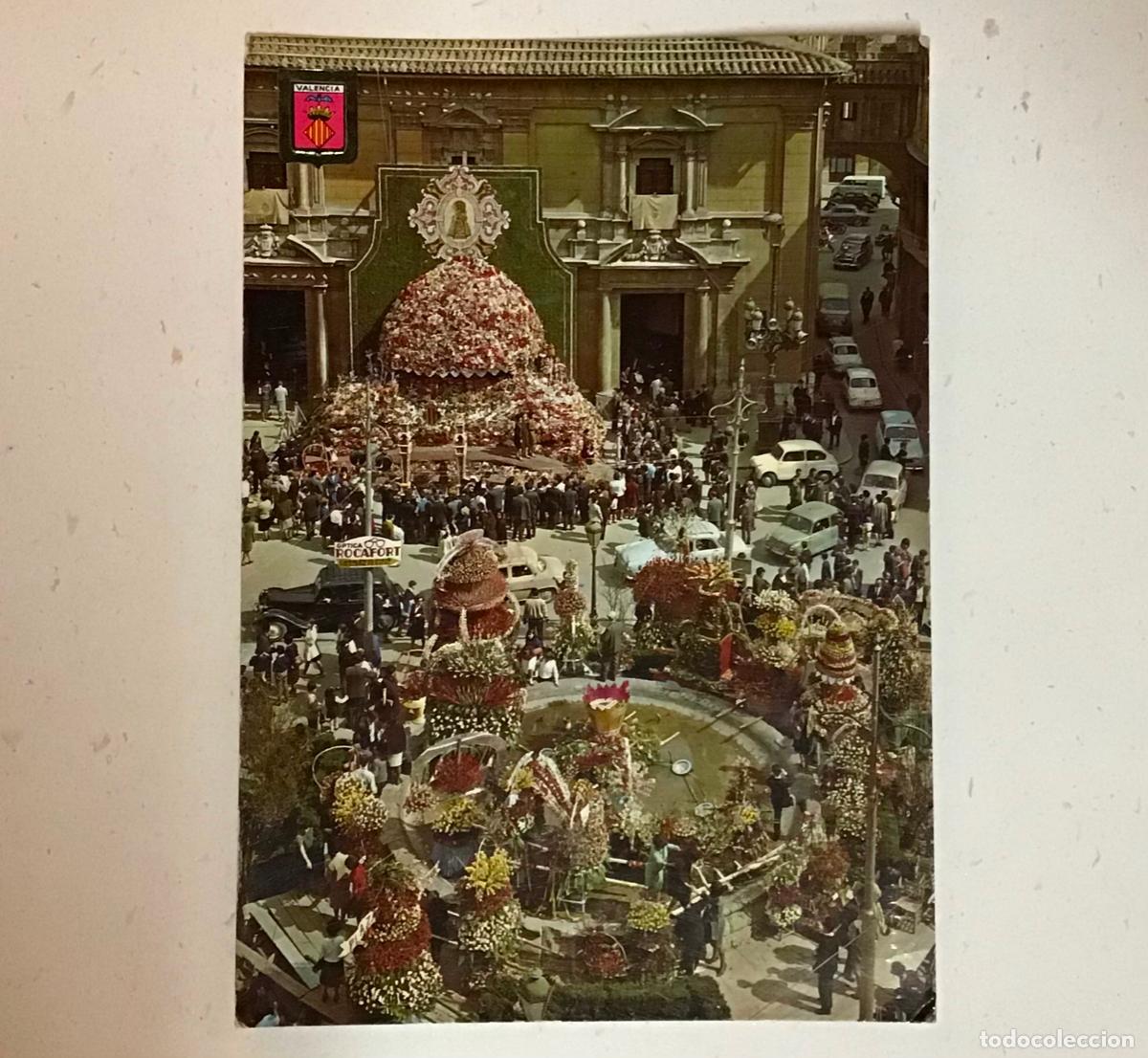 Postales: PLAZA DE LA VIRGEN-OFRENDA, VALENCIA 1964