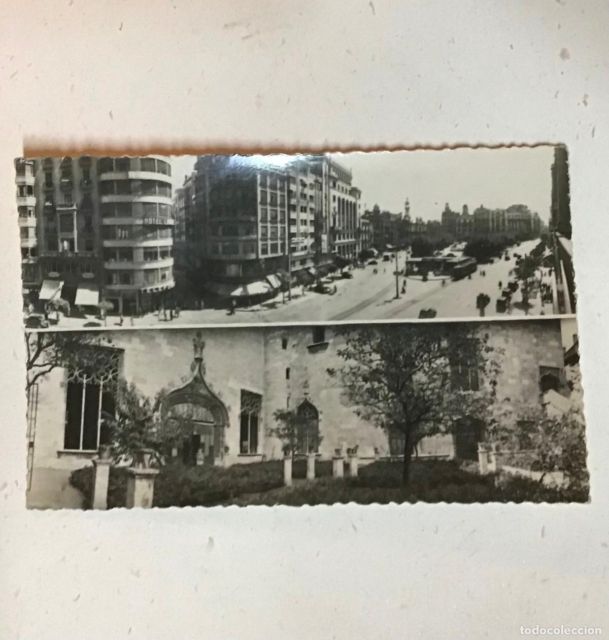 Postales: PLAZA DEL CAUDILLO Y DETALLE DE LA LONJA, VALENCIA A&Ntilde;OS 50
