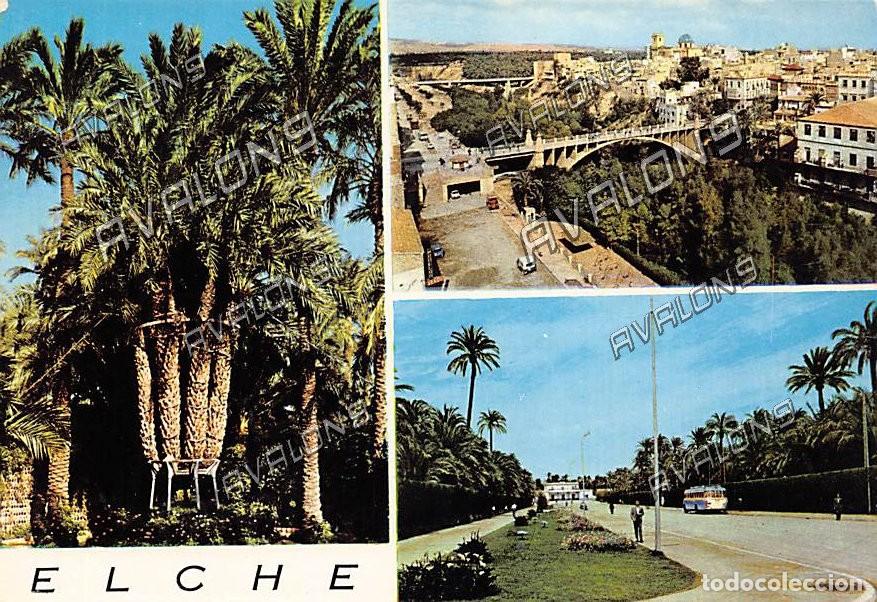 Postales: Diveras vistas de Elcge (Alicante) - Escrita - A&ntilde;os 60