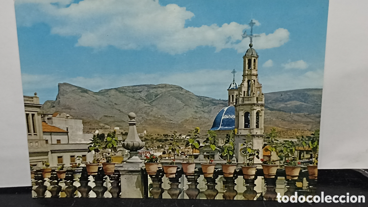 Postales: MINT!! Alcoy iglesia de Santa Mar&iacute;a y c&uacute;pula de torre