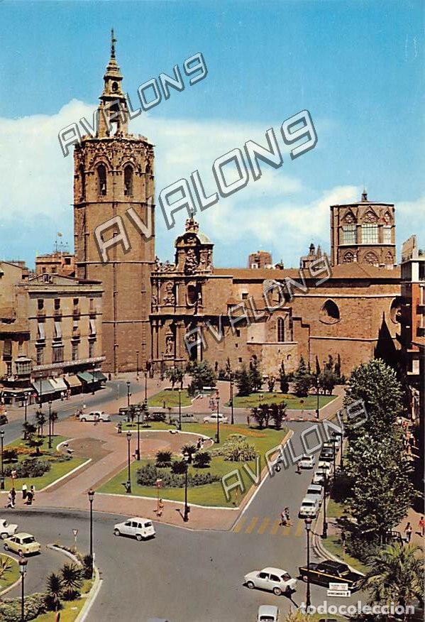Postales: Plaza de Zaragoza (Valencia) - Sin Circular - A&ntilde;os 60, con coches de la &eacute;poca