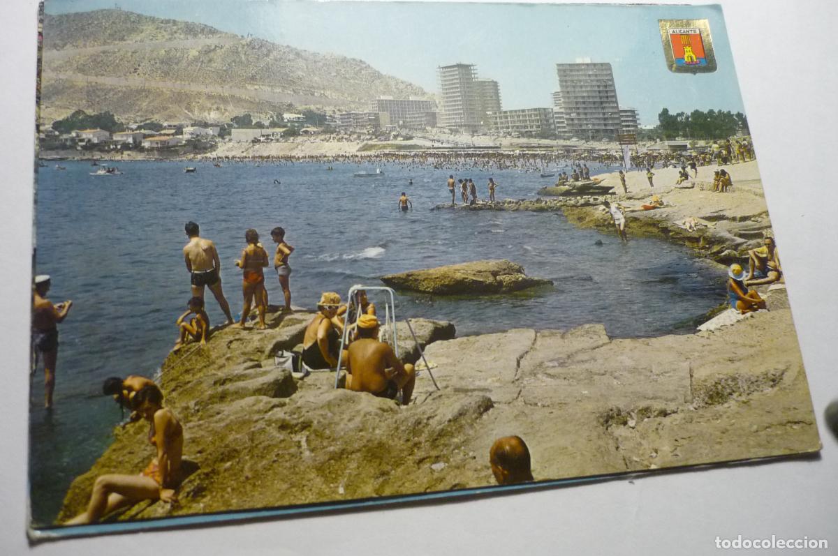 Postales: postal alicante playa albufereta circulada