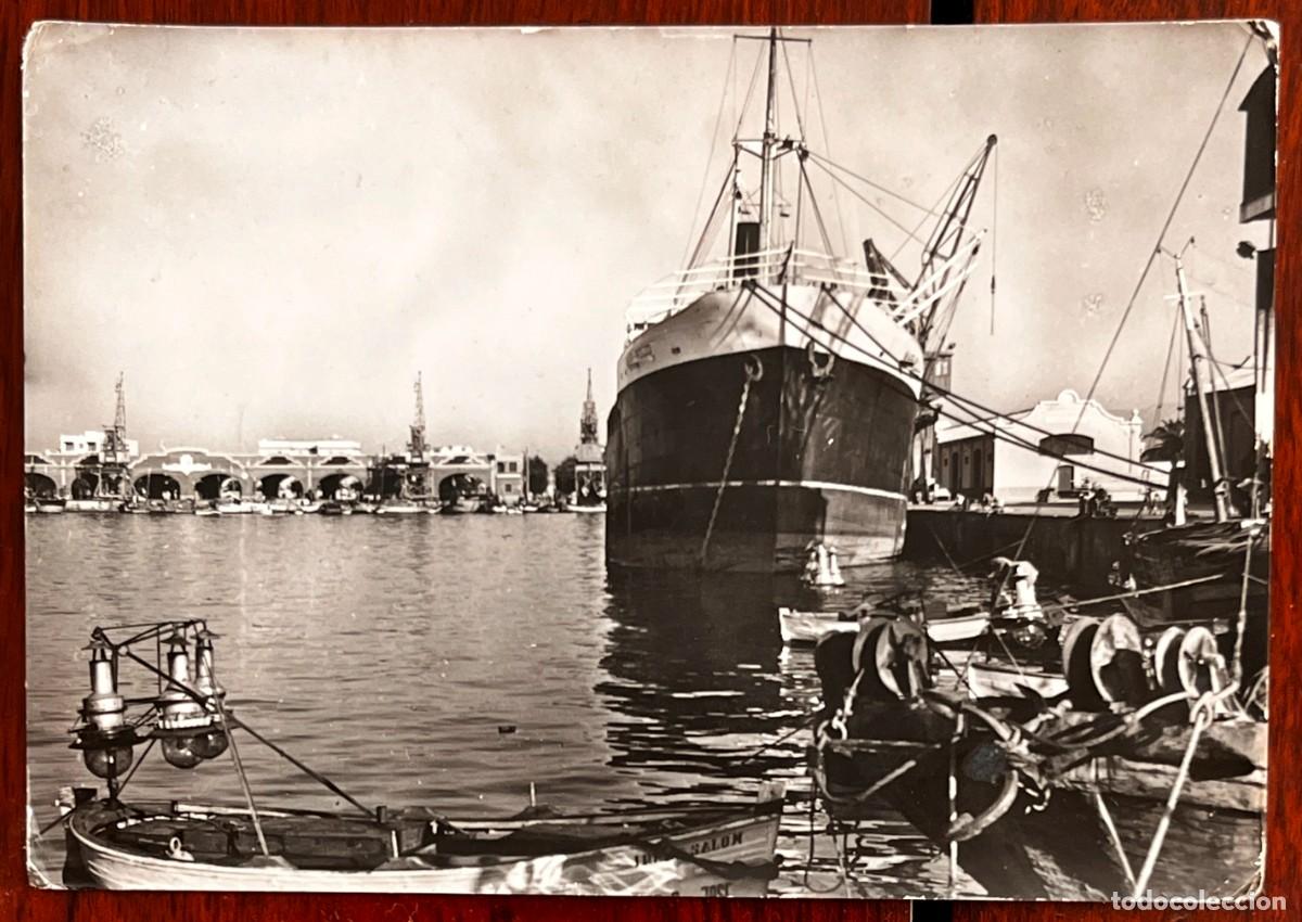 Postales: FOTO POSTAL DE CASTELLON DE LA PLANA, GRAO, VISTA PRCIAL DEL PUERTO, ED. COMAS ALDEA, CIRCULADA