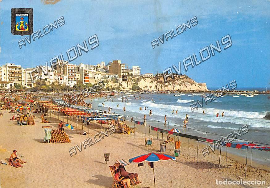 Postales: Playa de Poniente en Benidorm (Alicante) - Escrita - A&ntilde;os 60