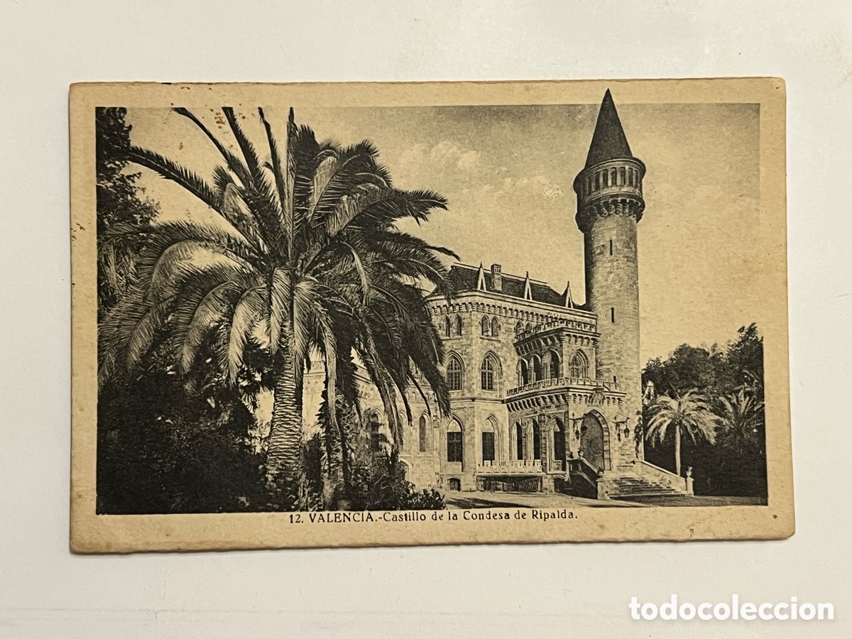 Postales: VALENCIA Postal No.12, Castillo de la Condesa de Ripalda. Foto L. Roisin (a.1952) circulada