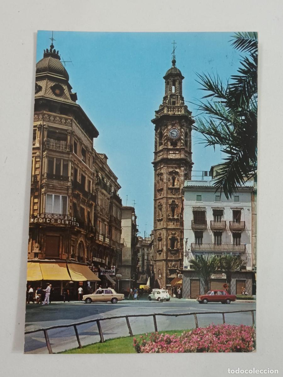 Postales: VALENCIA. SANTA CATALINA Y PLAZA DE ZARAGOZA - COCHES DE EPOCA - FRANQUEO