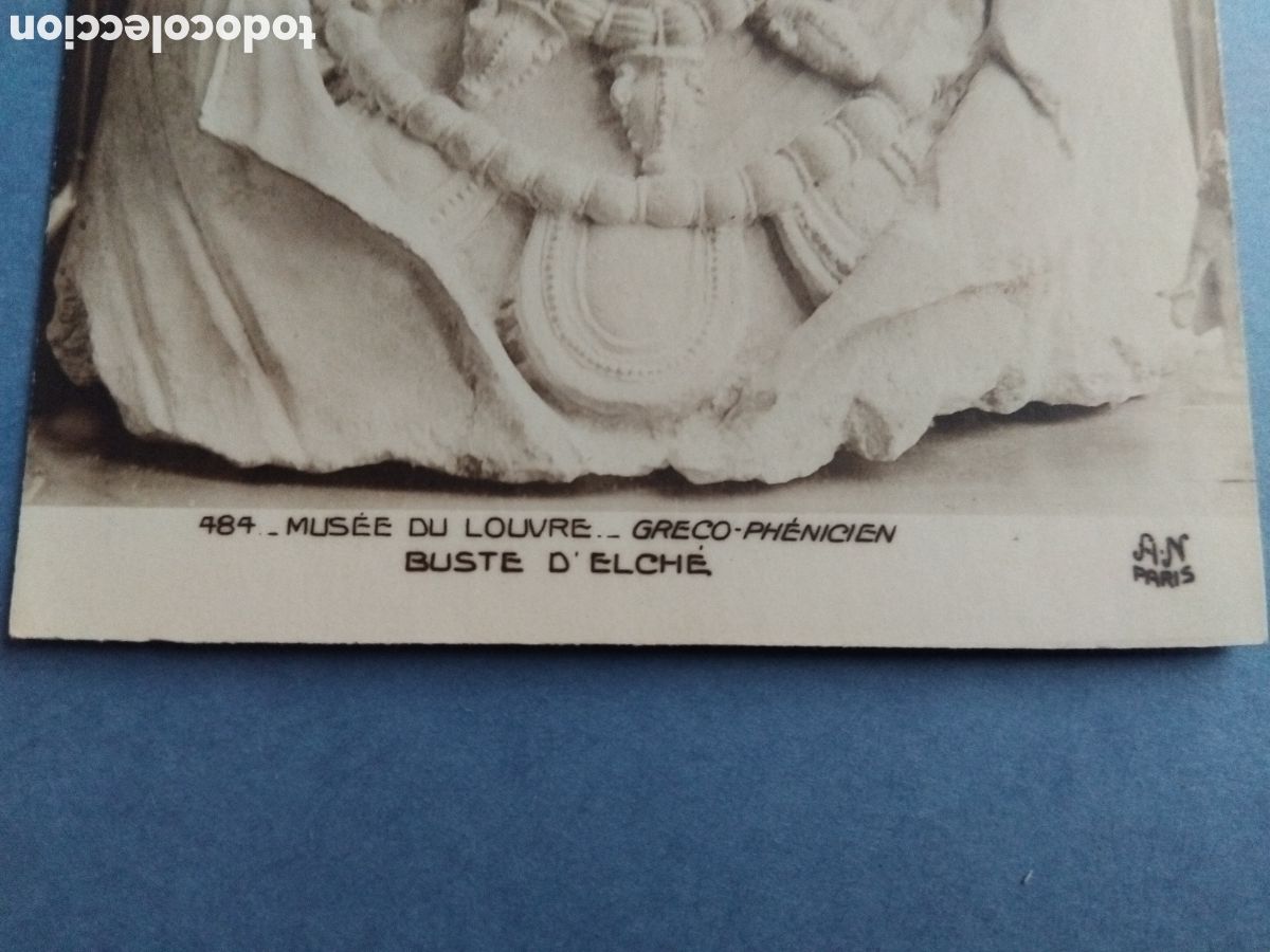 Postales: Postal Dama de Elche en el Louvre. - Foto 3