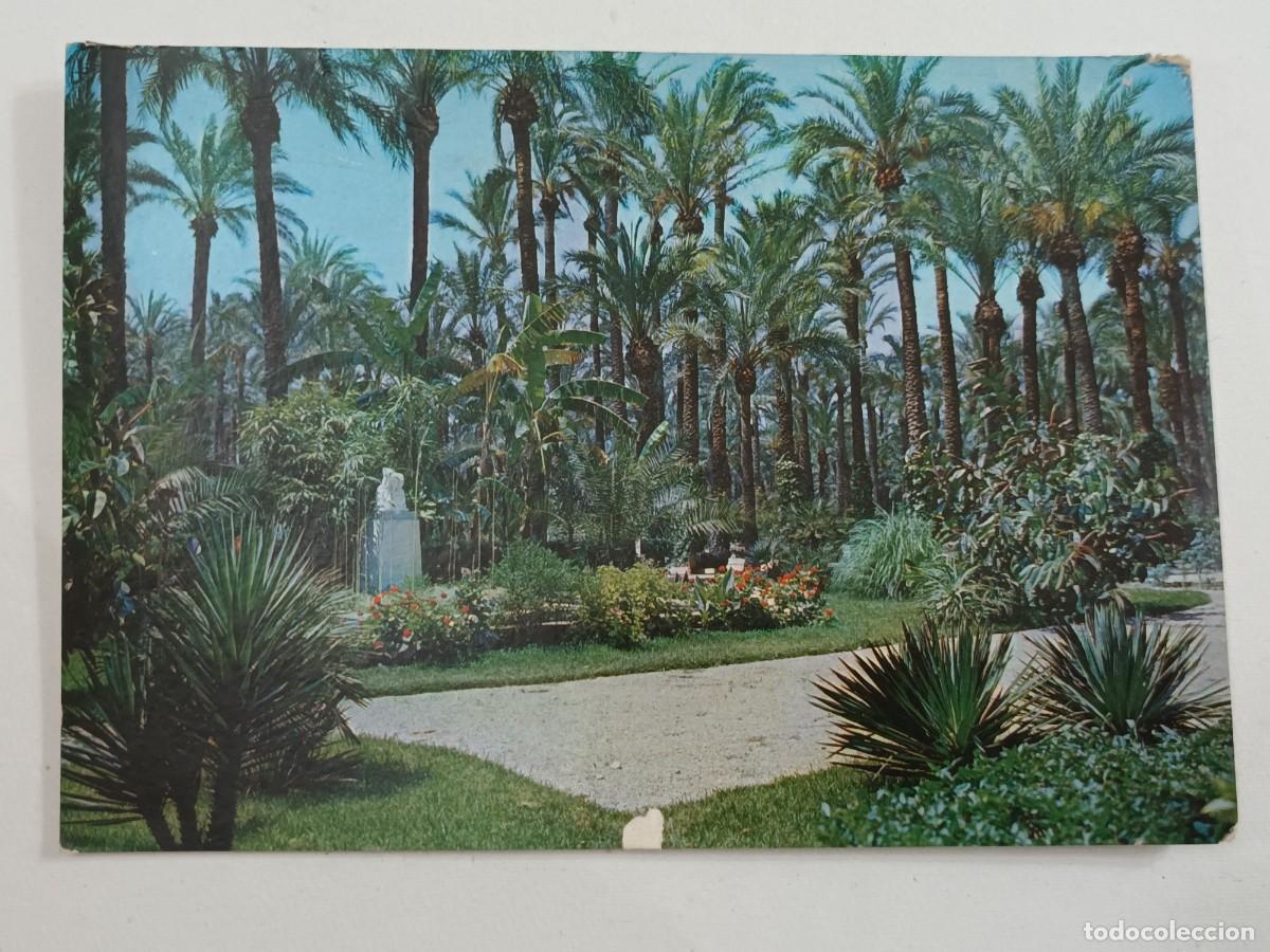 Postales: ELCHE (ALICANTE). JARDINES HORT DE BAIX (1970) - FRANQUEO