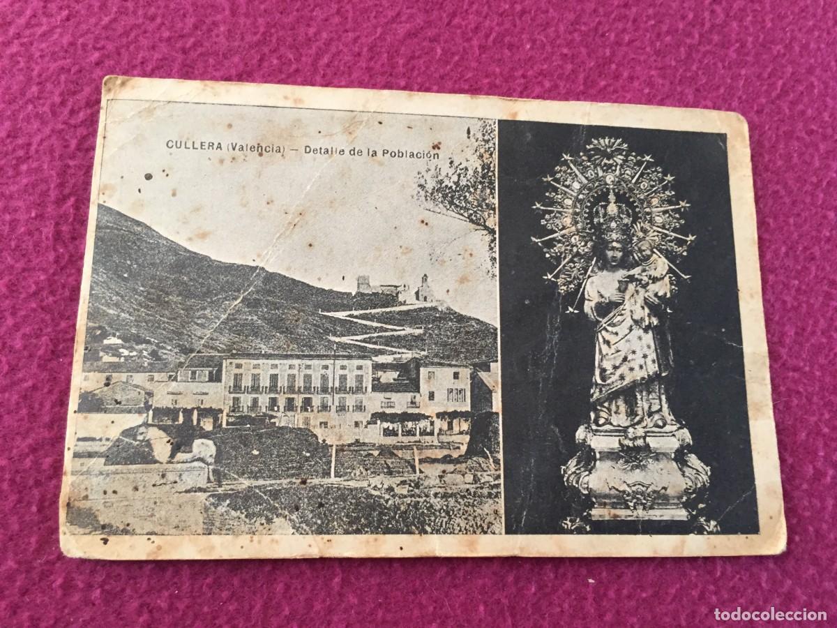 Postales: POSTAL DE CULLERA (VALENCIA) - DETALLE DE LA POBLACION + VIRGEN DE CULLERA