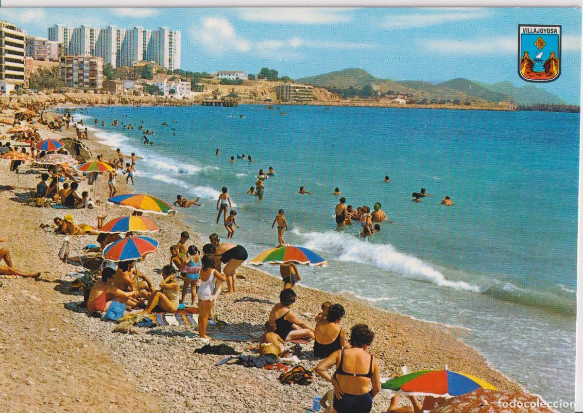 Postales: VILLAJOYOSA (ALICANTE) VISTA DE LA PLAYA - FOTOGRAFIA HNOS.GALIANA N&ordm;14 - S/C