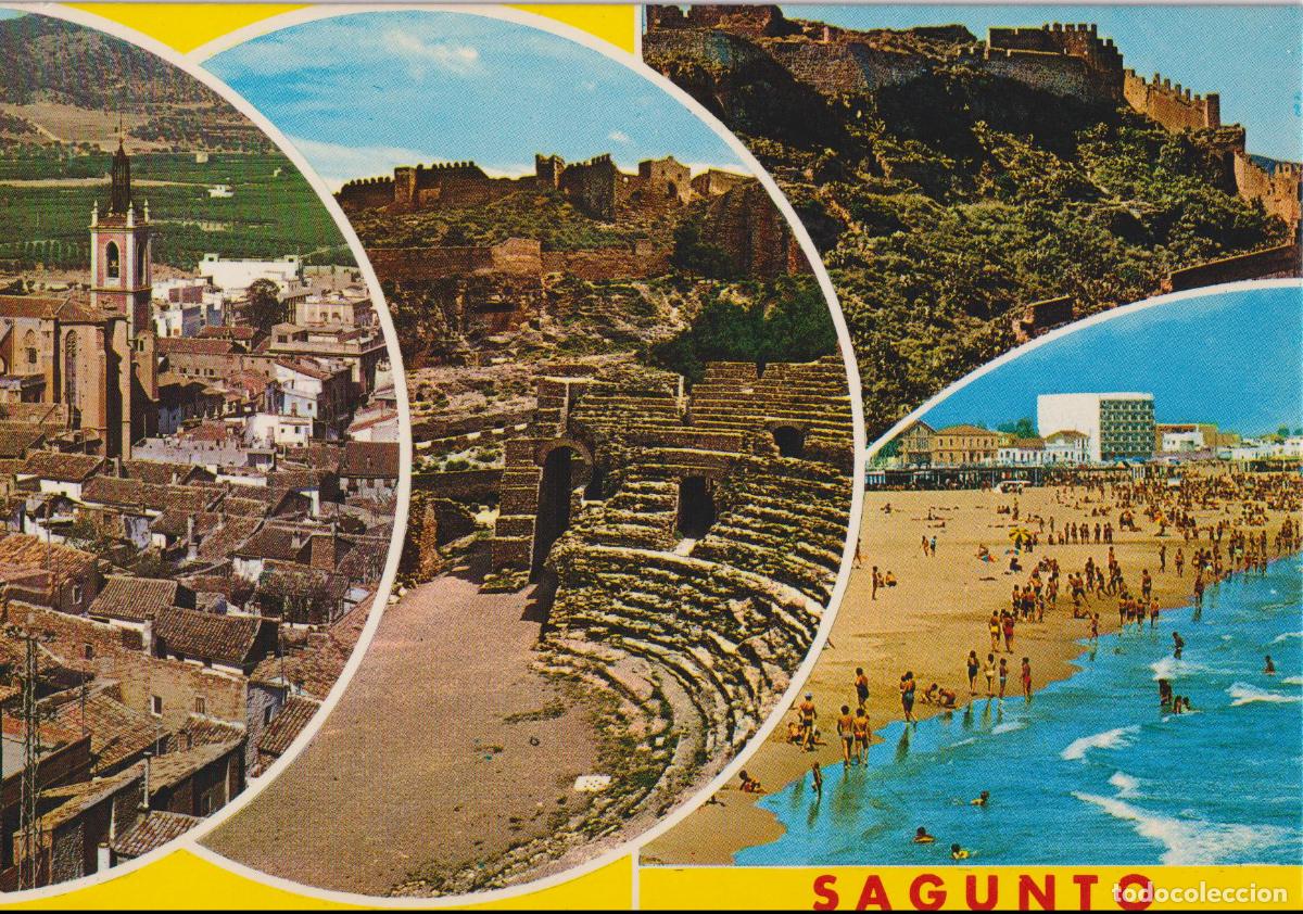 Postales: SAGUNTO (VALENCIA) DIVERSOS ASPECTOS - ED.PERGAMINO 3866 - CIRCULADA