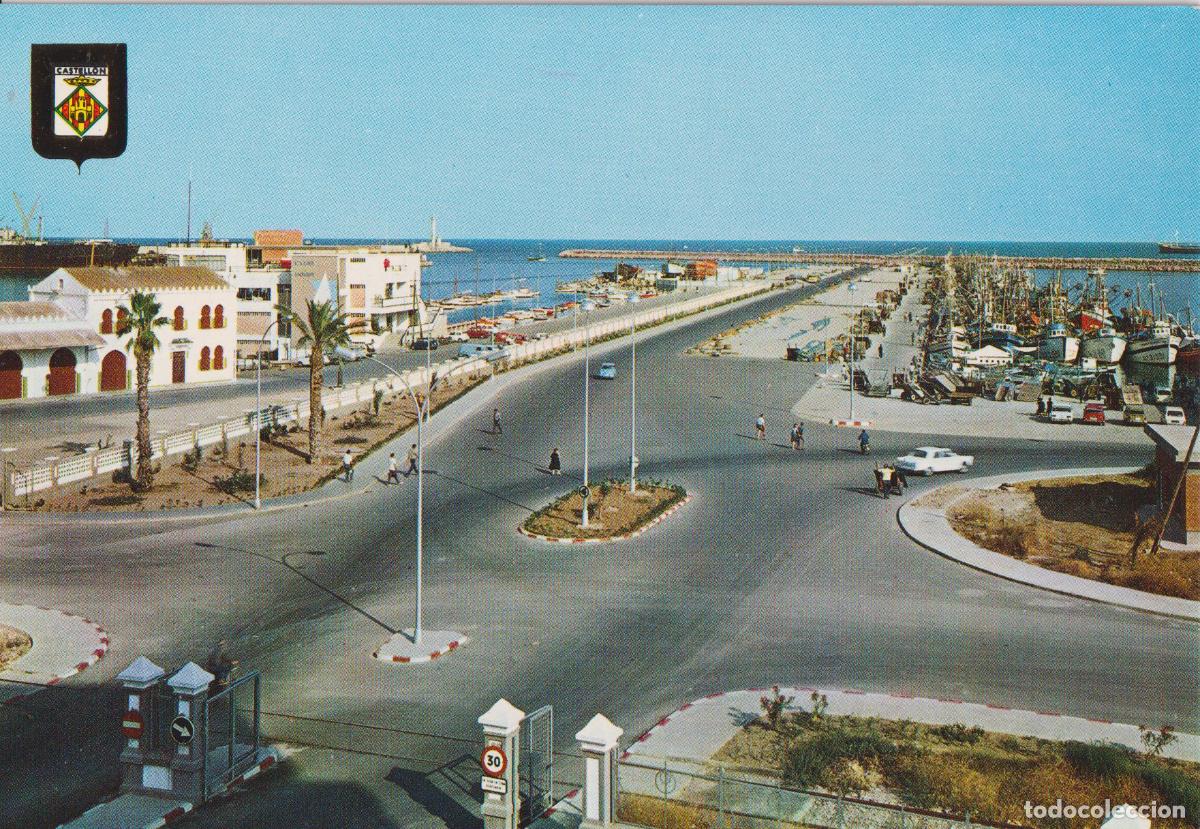 Postales: CASTELLON DE LA PLANA, GRAO, VISTA PARCIAL DEL PUERTO - ESCUDO DE ORO N&ordm;110 - S/C