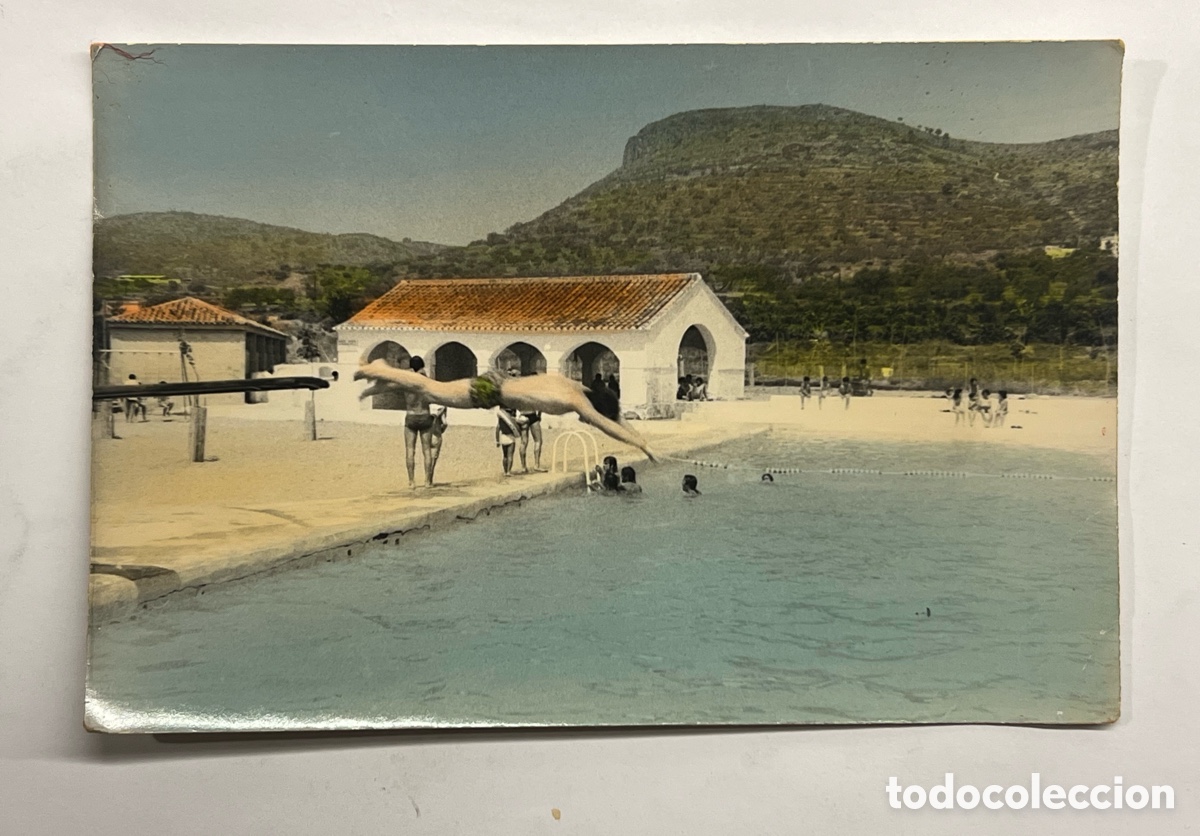 Postales: ALGIMIA DE ALFARA (Valencia) Postal Coloreada Vista parclal. Laboratorio fotogr&aacute;fico (h.1950?) S/C