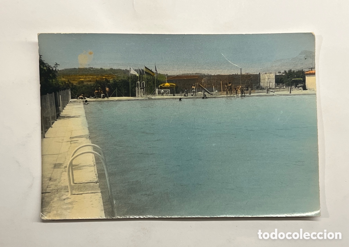 Postales: ALGIMIA DE ALFARA (Valencia) Postal Coloreada Vista parclal. Laboratorio fotogr&aacute;fico (h.1950?) S/C