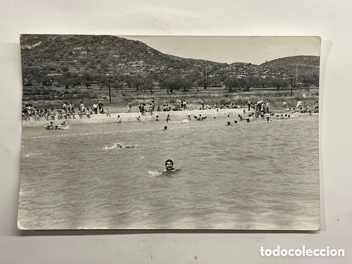 Postales: ALGIMIA DE ALFARA (Valencia) Postal animada. Vista parcial de la Piscina Municipal (h.1960?)