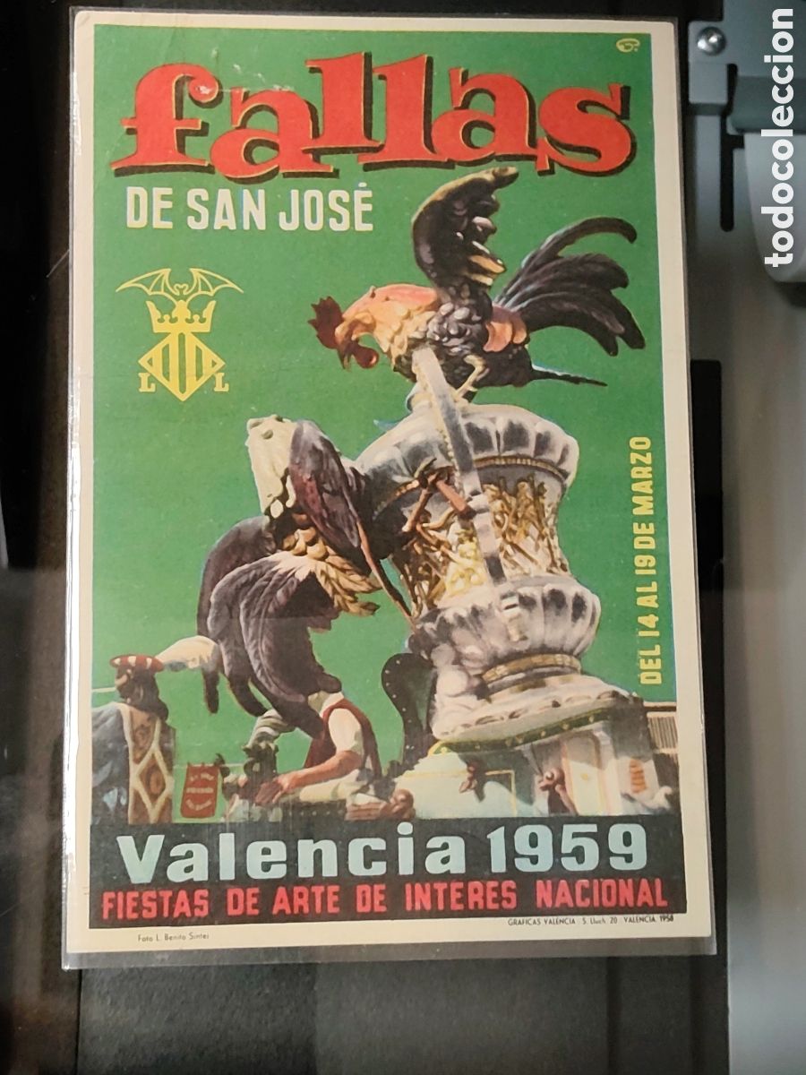 Postales: Tarjeta postal Fallas de San Jos&eacute; Valencia 1959 Foto Benito Sintes