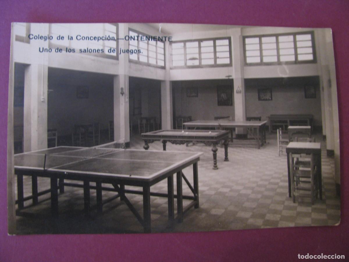 Postales: POSTAL FOTOGRAFICA DE ONTENIENTE. COLEGIO DE LA CONCEPCION. UNO DE LOS SALONES DE JUEGOS. ED. NACHER