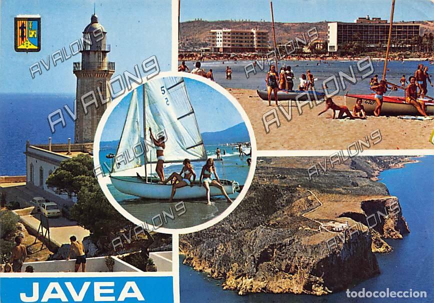 Postales: Cabo de la Nao, playa en Javea (Alicante) - Circulada con sello - A&ntilde;os 70