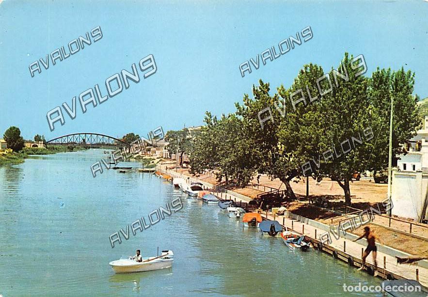 Postales: R&iacute;o J&uacute;car, embarcadero del Club en Cullera (Valencia) - Sin Circular - A&ntilde;os 60