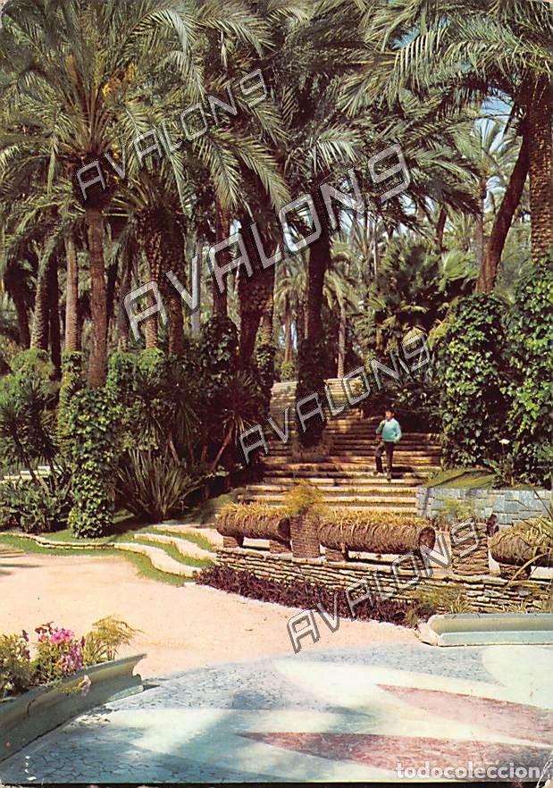 Postales: Parque Municipal, escalera en Elche (Alicante) - Escrita - 1975
