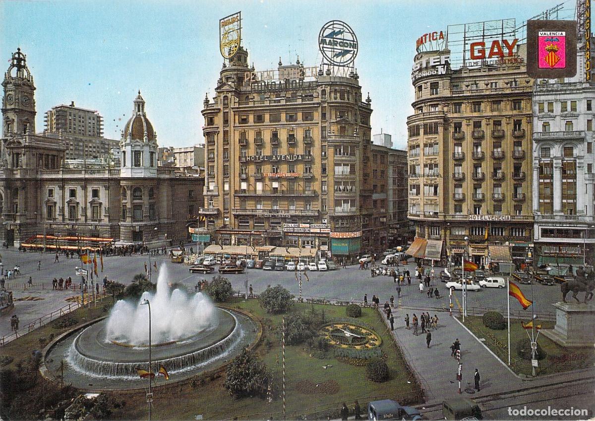 Postales: Postal de la Plaza del Caudillo en Valencia