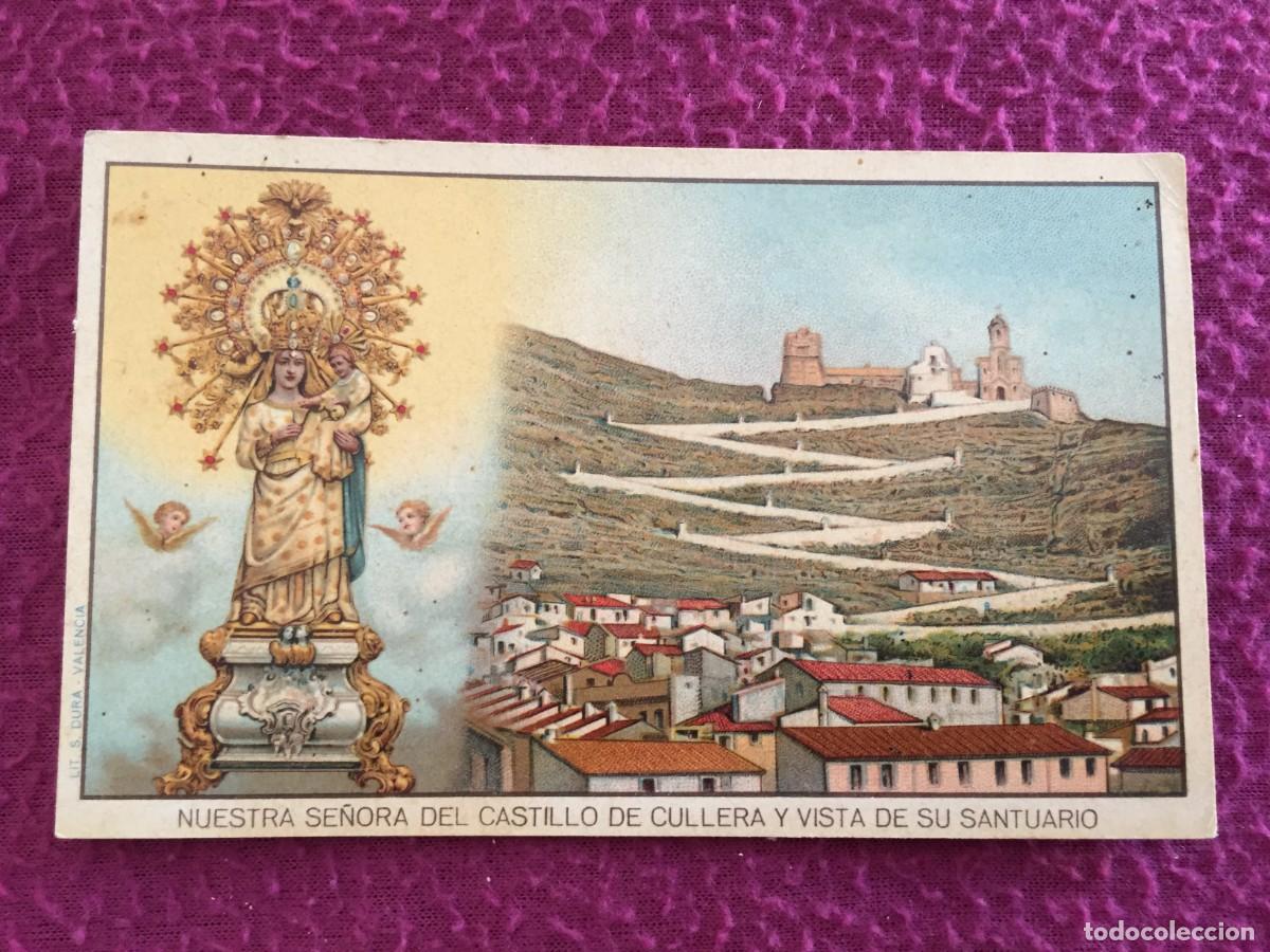 Postales: CULLERA (Valencia) Postal Nuestra Se&ntilde;ora del Castillo de Cullera y vista de su Santuario - A&ntilde;os 30